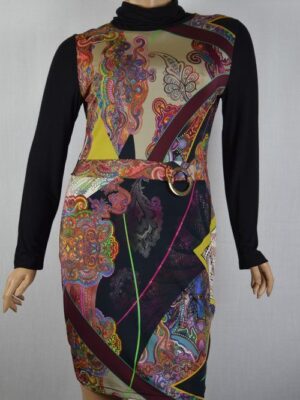 Vestido estampado "desigual"