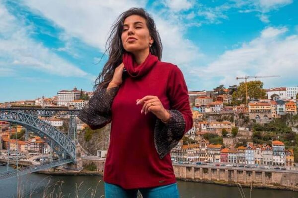 Camisola gola alta