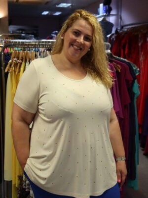 T-shirt de Verão para Senhora Tamanhos Grandes