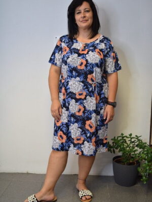 Vestido estampado com bolso de Verão