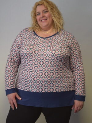 Camisola estampada senhora Tamanhos Grandes